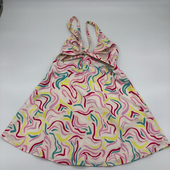For Love And Lemons Palmer Satin Mini Dress Multi Cutout Cute Colorful - Picture 2 of 12